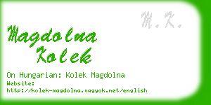 magdolna kolek business card